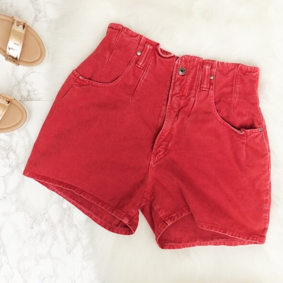 vintage red shorts